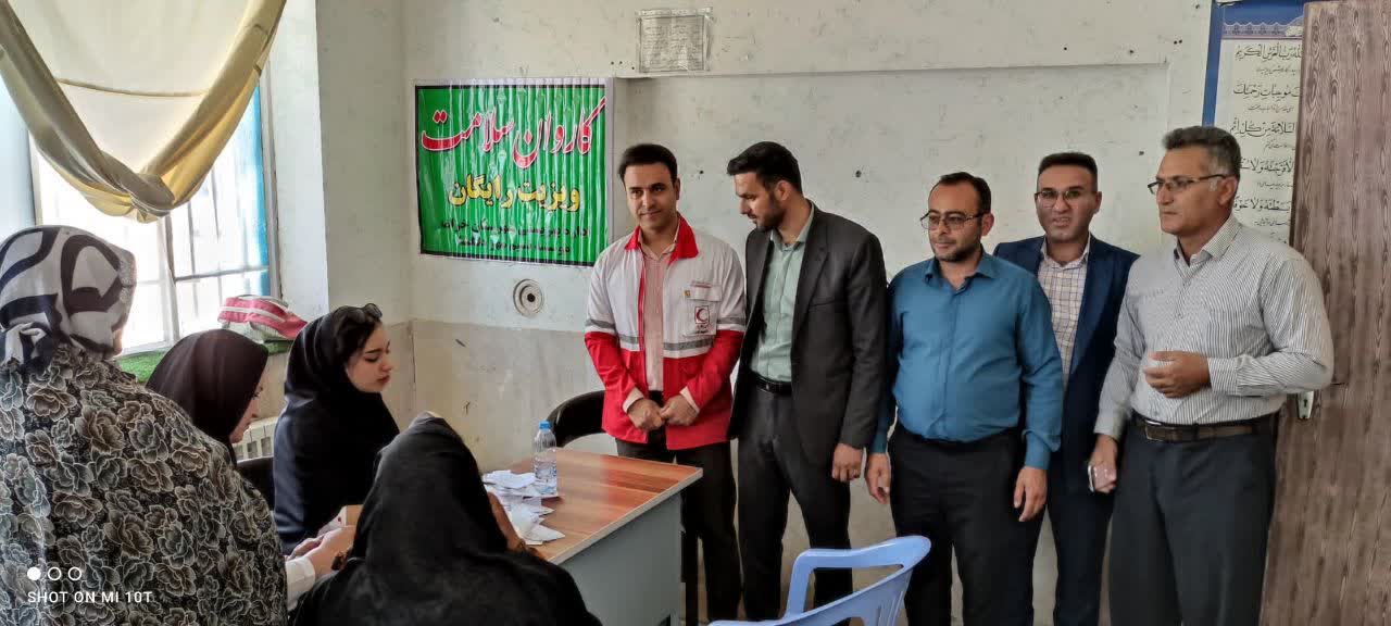 برگزاری اولین کاروان سلامت به مناسبت دهه کرامت در روستای هلال آباد شهرستان خرامه
